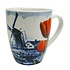 Heinen Delftware Holland Mok - Delfter Blau - Windmühle - Orange Tulpe