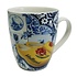 Heinen Delfts blauw Holland Mug - Delft blue - Clogs - Orange tulip
