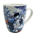 Heinen Delfts blauw Holland Mug - Delft Blue - Kissing Couple - Orange Tulip