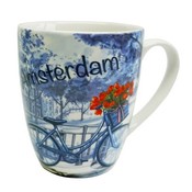 Heinen Delfts blauw Amsterdam Mug - Delft Blue - Bicycle Tulip