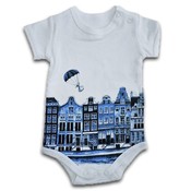 Heinen Delftware Strampler Delft blau - 0-3 Monate