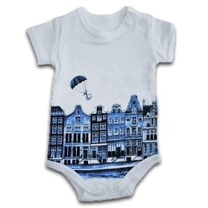 Heinen Delfts blauw Strampler Delft blau 0-3 Monate