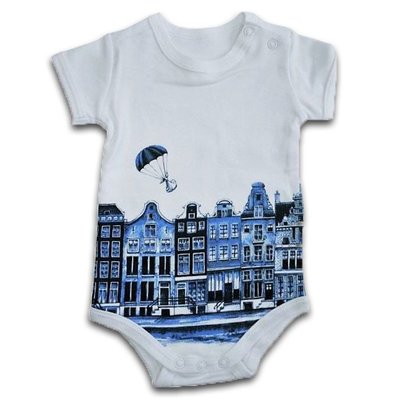 Heinen Delftware Romper Delft blue - 0-3 months