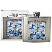 TTD Gifts Hip flask - Aluminium - Delft Blue