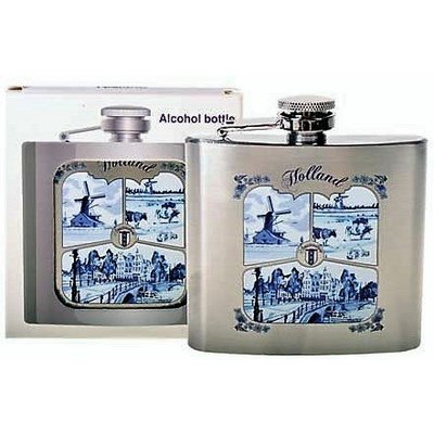 Typisch Hollands Hip flask - Aluminum - Delft blue