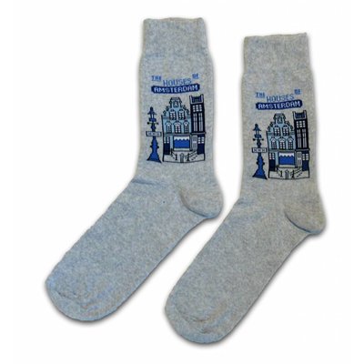 Typisch Hollands Socken Delft Blau Häuser Größe 40-46