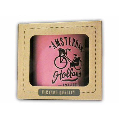 Typisch Hollands Retro Campusmok Holland Groot - Fiets - Roze