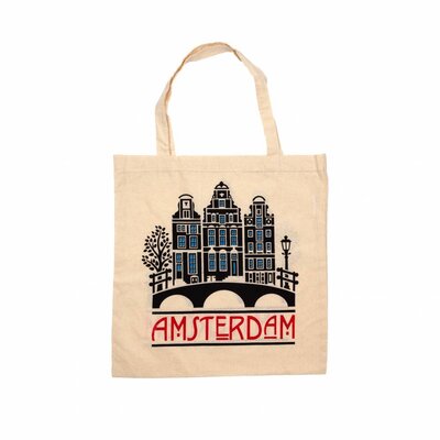 Matix Tas katoen  Amsterdam - Gevelhuisjes