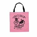 Typisch Hollands Cotton bag Amsterdam - Pink