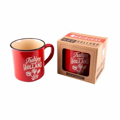 Typisch Hollands Retro Campus Mug Large -Tulips - Red