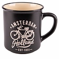 Typisch Hollands Retro Campus Mug Holland Large - Fahrrad - Schwarz