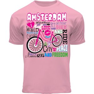 Fox Originals Kinder T-Shirt - Amsterdam Fahrrad - Pink