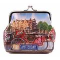 Typisch Hollands Clipping Brieftasche Fahrrad auf Brücke - Amsterdam
