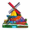 Typisch Hollands Amsterdam - Holland shop - Magnet 2D Windmühle mit Fahrrad Holland