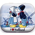 Typisch Hollands Dose mit Mini-Minzbonbons – Küssendes Paar (Holland)