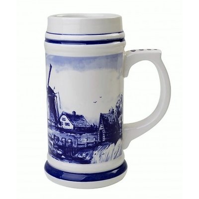 Heinen Delftware Bierkrug Holland - Defts blau