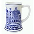 Heinen Delfts blauw Beer mug Canal Houses - 17 cm