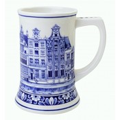 Heinen Delftware Bierkrug Kanal Häuser - 14 cm