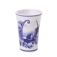 Heinen Delftware Blaue Windmühlenlandschaft des Shotglass Delft