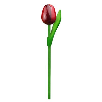 Nijhuis  Wooden Tulip on stem Red - Eggplant
