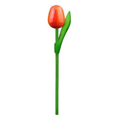 Typisch Hollands Wooden Tulip on stem -Orange