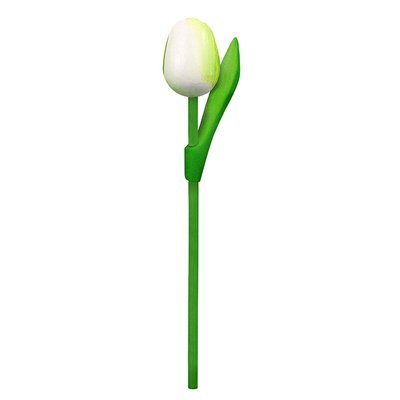 Nijhuis  Wooden Tulip on stem - White - Small