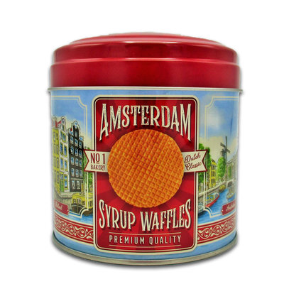 Typisch Hollands Stroopwafels in can Amsterdam - Nostalgia-old city of Amsterdam
