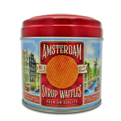 Typisch Hollands Stroopwafels in can Amsterdam - Nostalgie-Altstadt von Amsterdam