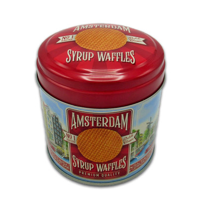 Typisch Hollands Stroopwafels in can Amsterdam - Nostalgie-Altstadt von Amsterdam