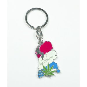 TTD Gifts Keychain - Map of the Netherlands (Wietblad)