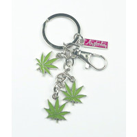 TTD Gifts Keychain 3 cannabis leaves - Amsterdam