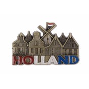 Typisch Hollands Magnet mill & houses Holland with glitter bronze