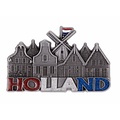 Typisch Hollands Magnet mill & houses Holland with glitter tin