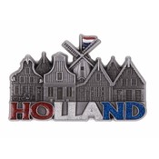 Typisch Hollands Magnet mill & houses Holland with glitter tin