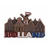 Matix Magneet molen & huisjes Holland met glitter koper