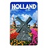 Typisch Hollands Magneet MDF/Metaal molen tulpenveld Holland
