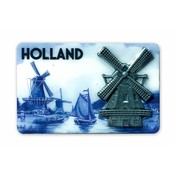 Typisch Hollands Original Delfter Blau Magnete - Magnet MDF/Metal Mill Delfter Blau Holland