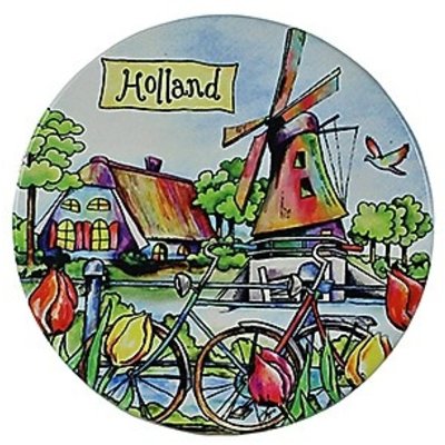 Typisch Hollands Onderzetter Molen/Fiets