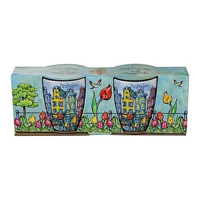 Typisch Hollands Espresso mugs - Gift box 2 cups Amsterdam