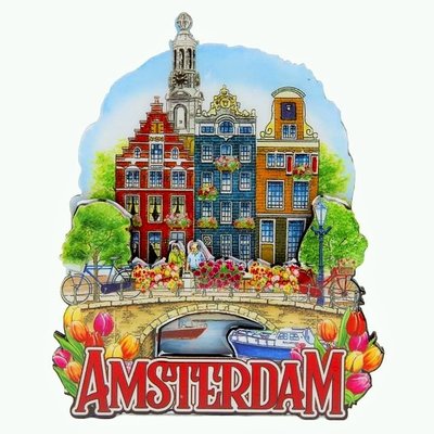 Matix Magnet 3 houses on bridge Amsterdam