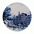 Heinen Delfts blauw Delft blue plate canal belt - Amsterdam