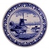 Heinen Delfts blauw Delft blue - Wall plate - Traditional mill landscape 20cm