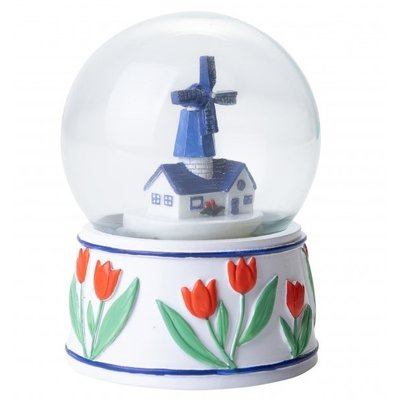 Heinen Delftware Sneeuwbol Molen - Delfts blauw