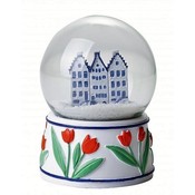 Heinen Delftware Snow Globe Facade Houses - Delft Blue