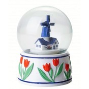 Heinen Delftware Snow Globe Mill - Delft Blue