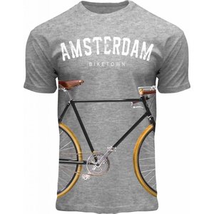 Fox Originals T-Shirt Holland - Grau - Amsterdam - Fahrrad