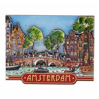 Typisch Hollands Magnet canal scene Amsterdam