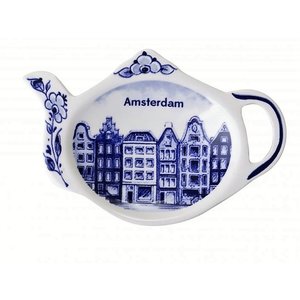 Heinen Delfts blauw Tea bag holder - Delft blue (Amsterdam)