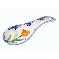 Typisch Hollands Spoon rest with orange / green tulip