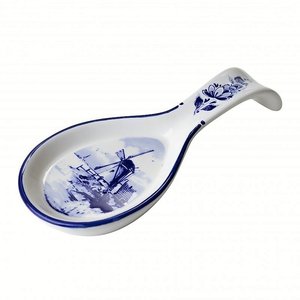 Heinen Delfts blauw Spoonrest - Molen - Delfts blauw